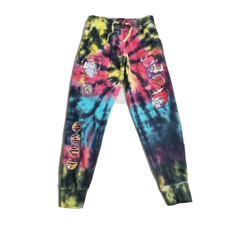 Pink + Dolphin Jogger Pants Tie Dye Size Men sz Small Women sz Medium, 26"x26"